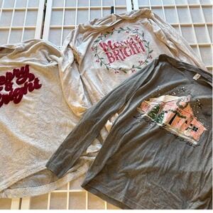 Three‎ size large womens long sleeve cute festive Ugly Christmas Sweaters